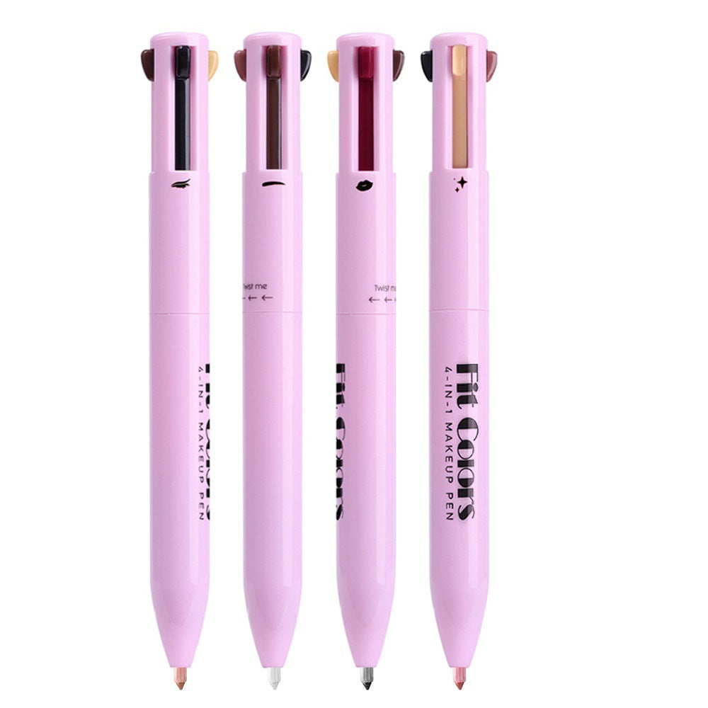 Four-in-one Multifunctional Portable Cosmetic Brush