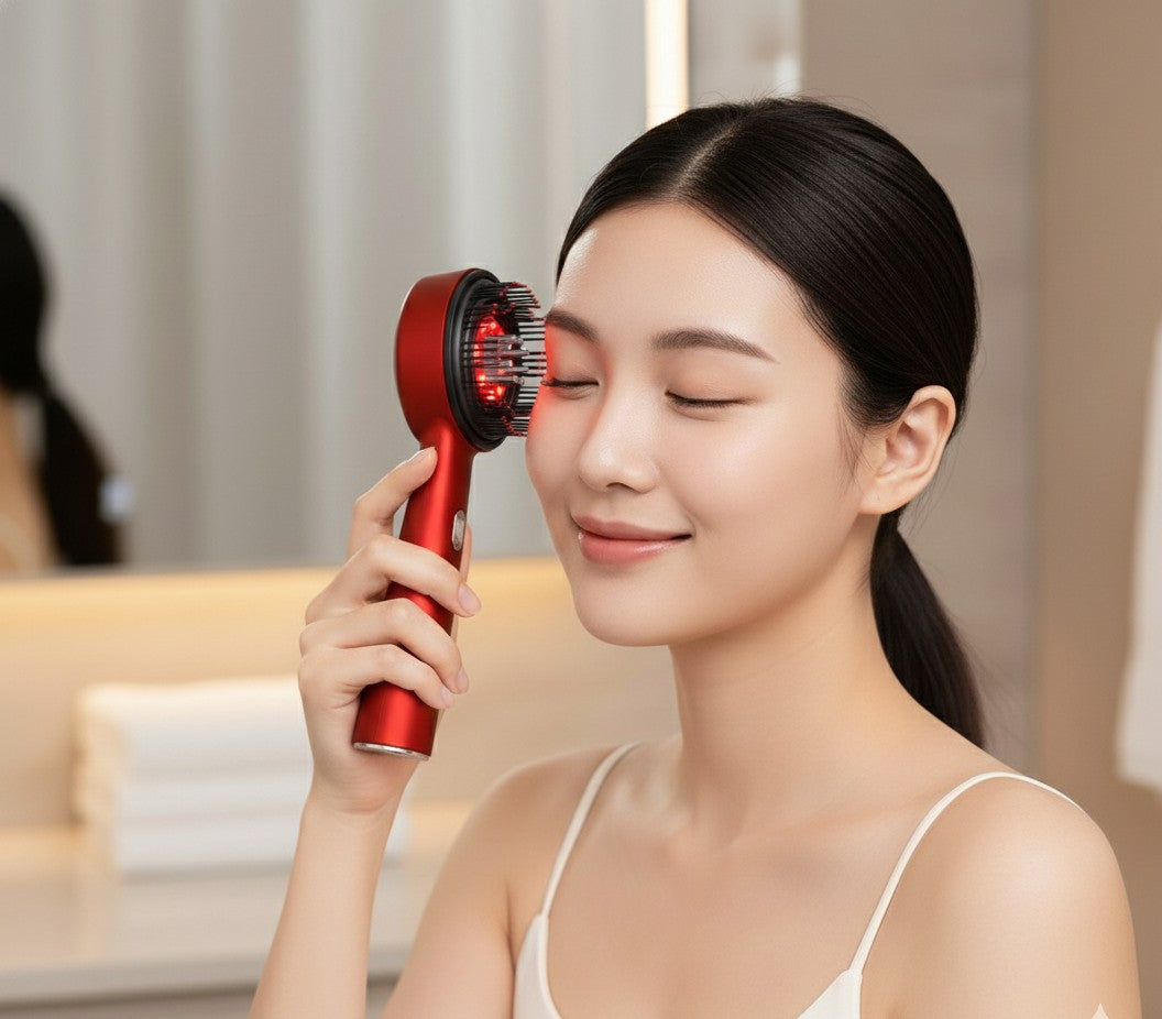 3 In 1 Red Light Scalp Massager Brush Cordless Hair Oil Applicator